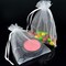 Tojwi 50pcs Organza Bags-Mix Color 3.54''x4.33''(9x11cm) Satin Drawstring Organza Pouch Wedding Party Favor Gift Bag Jewelry Watch Bags (White)